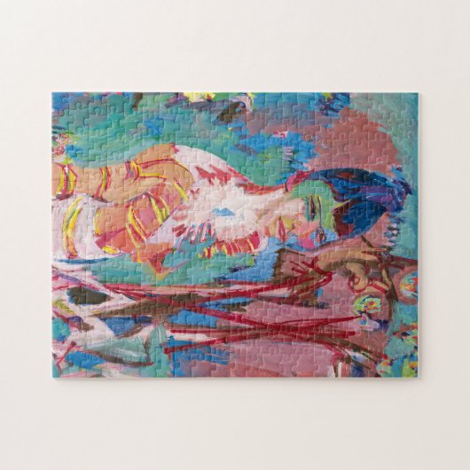 Büste eines farbigen Mädchens | Albert Müller Puzzle (Horizontal)