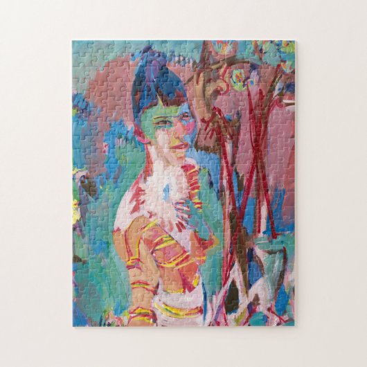 Büste eines farbigen Mädchens | Albert Müller Puzzle (Vertikal)