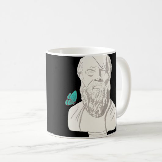Büste eines griechischen Philosophen-Posters Kaffeetasse (VorderseiteRechts)