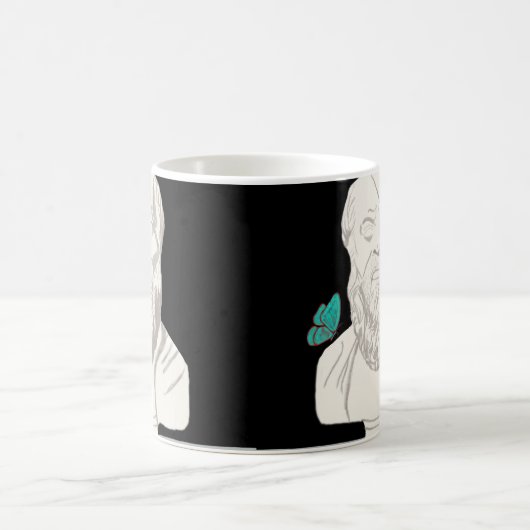Büste eines griechischen Philosophen-Posters Kaffeetasse (Mittel)