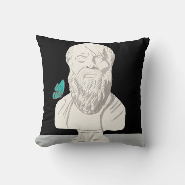 Büste eines griechischen Philosophen-Posters Kissen (Vorderseite)