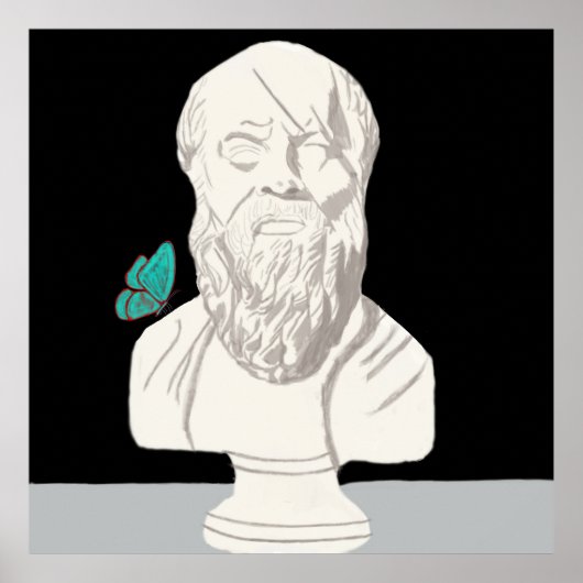 Büste eines griechischen Philosophen-Posters Poster (Vorne)