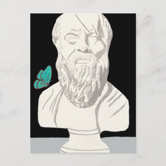 Büste eines griechischen Philosophen-Posters Postkarte (Vorderseite)