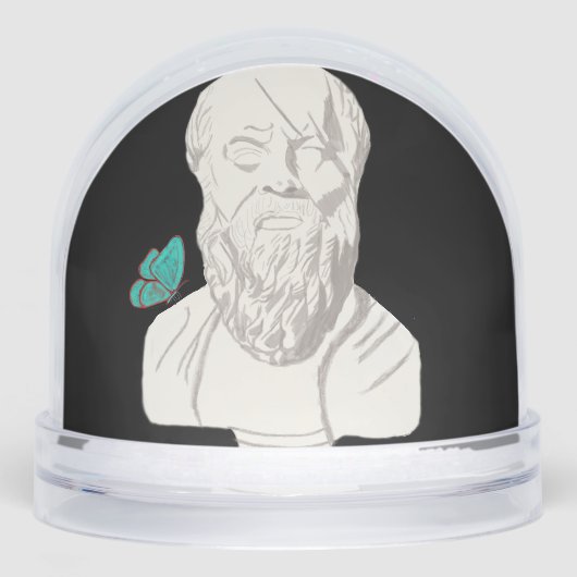 Büste eines griechischen Philosophen-Posters Schneekugeln (Vorderseite)
