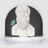 Büste eines griechischen Philosophen-Posters Schneekugeln (Rückseite)