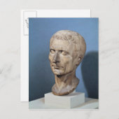Büste Julius Cäsars Postkarte (Vorne/Hinten)