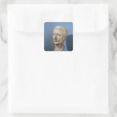 Büste Julius Cäsars Quadratischer Aufkleber (Tasche)