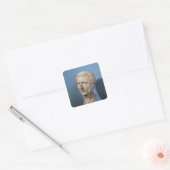 Büste Julius Cäsars Quadratischer Aufkleber (Umschlag)