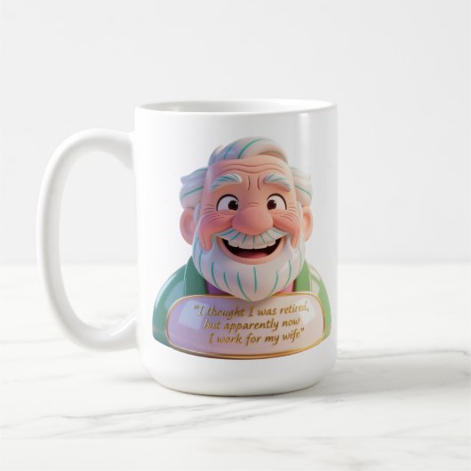 Büste mit Zitat für die Ehefrau im Ruhestand Kaffeetasse (Links)