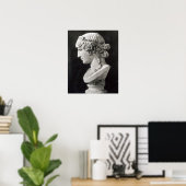 Büste von Antinous genannt "Antinous Mondragone" Poster (Heimbüro)