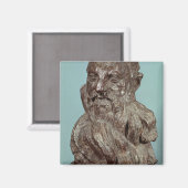 Büste von Auguste Rodin 1909 Magnet (Vorderseite/Rückseite)
