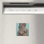 Büste von Auguste Rodin 1909 Magnet (In Situ (Geschirrspüler))