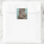 Büste von Auguste Rodin 1909 Quadratischer Aufkleber (Tasche)