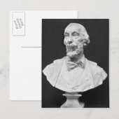 Büste von Auguste Vacquerie Postkarte (Vorne/Hinten)