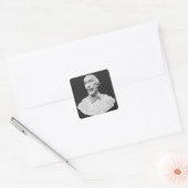 Büste von Auguste Vacquerie Quadratischer Aufkleber (Umschlag)
