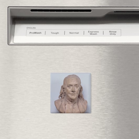 Büste von Benjamin Franklin 1778 Magnet (In Situ (Geschirrspüler))