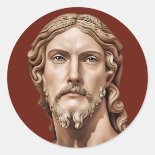 BUSTE VON CHRISTUS DEM ERLÖSER von MICHELANGELO 20 Runder Aufkleber