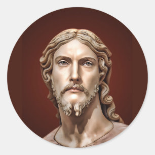 BUSTE VON CHRISTUS DEM ERLÖSER von MICHELANGELO 20 Runder Aufkleber