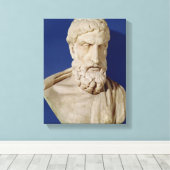 Büste von Epicurus Leinwanddruck (Insitu (Holzboden))