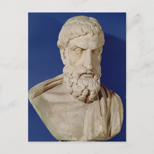 Büste von Epicurus Postkarte (Vorderseite)