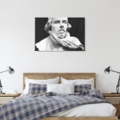 Büste von Eugene Delacroix Leinwanddruck (Insitu (Schlafzimmer))