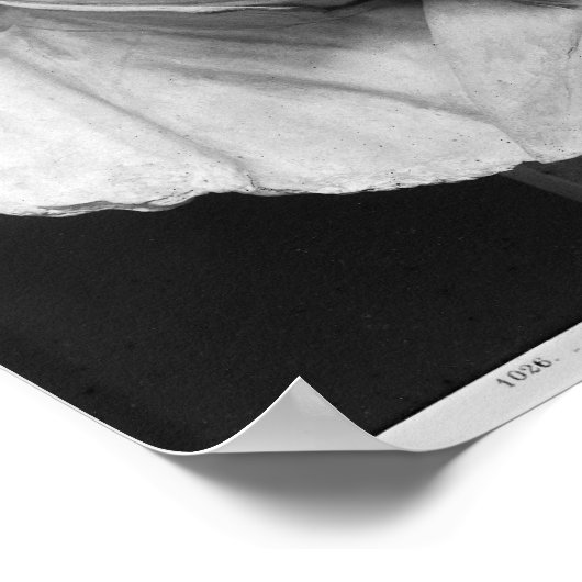 Büste von Eugene Delacroix Poster (Ecke)