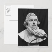 Büste von Eugene Delacroix Postkarte (Vorne/Hinten)