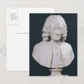Büste von Francois Marie Arouet de Voltaire 1778 Postkarte (Vorne/Hinten)