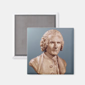 Büste von Jean-Jacques Rousseau Magnet (Vorderseite/Rückseite)