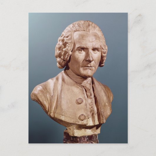 Büste von Jean-Jacques Rousseau Postkarte (Vorderseite)