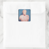Büste von Kaiser Antoninus Pius Quadratischer Aufkleber (Tasche)