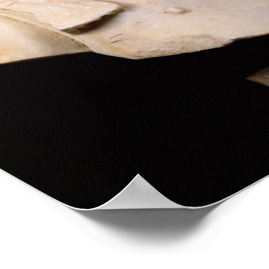 Büste von Kaiser Hadrian auf Kreta Poster (Ecke)