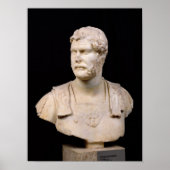 Büste von Kaiser Hadrian auf Kreta Poster (Vorne)