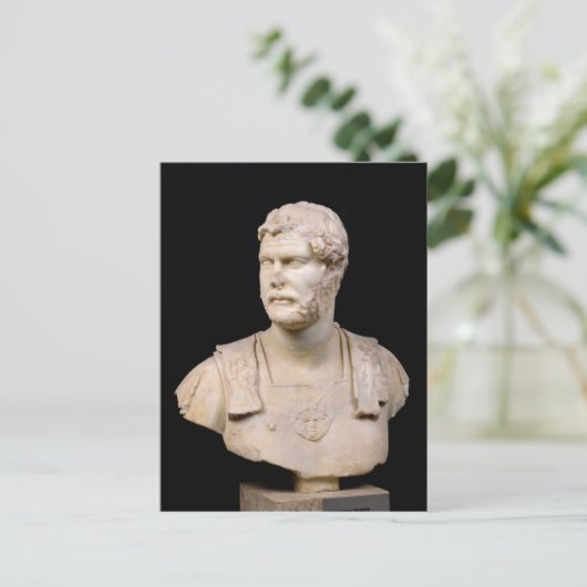Büste von Kaiser Hadrian auf Kreta Postkarte (Stehend Vorderseite)