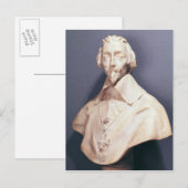Büste von Kardinal Richelieu c.1642 Postkarte (Vorne/Hinten)