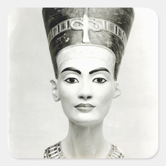 Büste von Königin Nefertiti Quadratischer Aufkleber (Vorderseite)