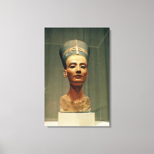 Büste von Königin Nefertiti, Vorderansicht Leinwanddruck (Vorderseite)