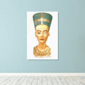 Büste von Königin Nefertiti, Vorderansicht, von de Leinwanddruck (Insitu (Holzboden))