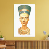 Büste von Königin Nefertiti, Vorderansicht, von de Leinwanddruck (Insitu (Wohnzimmer))