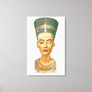 Büste von Königin Nefertiti, Vorderansicht, von de Leinwanddruck