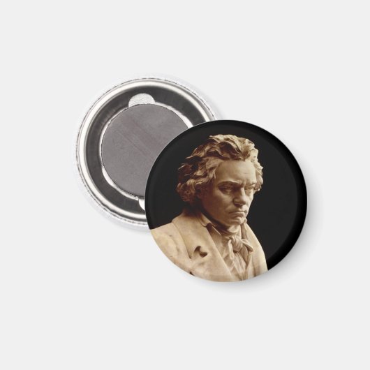 Büste von Ludwig van Beethoven Magnet (Vorderseite/Rückseite)