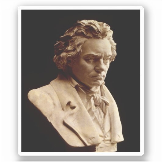 Büste von Ludwig van Beethoven Square Sticker (Vorderseite)