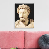 Büste von Marcus Aurelius Leinwanddruck (Insitu (Wohnzimmer))