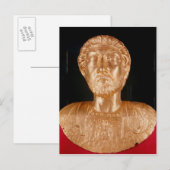 Büste von Marcus Aurelius Postkarte (Vorne/Hinten)