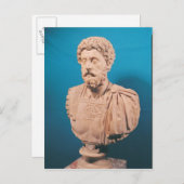 Büste von Marcus Aurelius Postkarte (Vorne/Hinten)