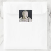 Büste von Marcus Tullius Cicero Quadratischer Aufkleber (Tasche)