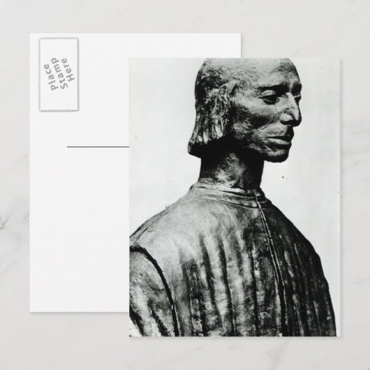 Büste von Niccolo Machiavelli Postkarte (Vorne/Hinten)