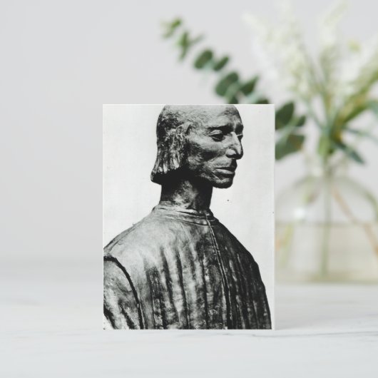 Büste von Niccolo Machiavelli Postkarte (Stehend Vorderseite)