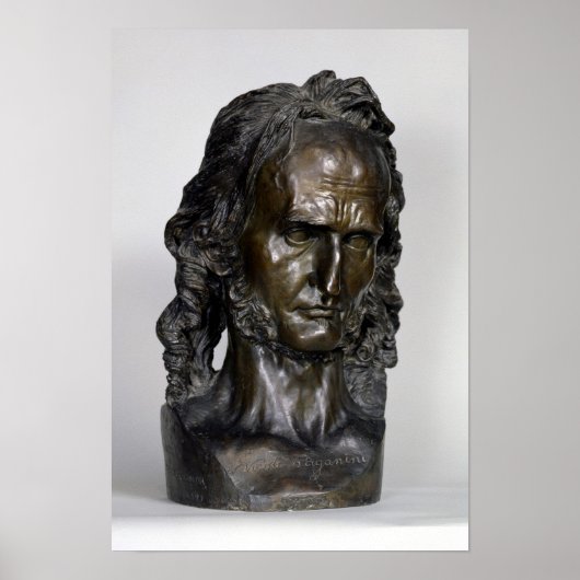 Büste von Nicolo Paganini 1830 Poster (Vorne)