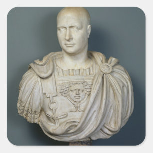 Büste von Publius Cornelius Scipio 'Africanus' Quadratischer Aufkleber